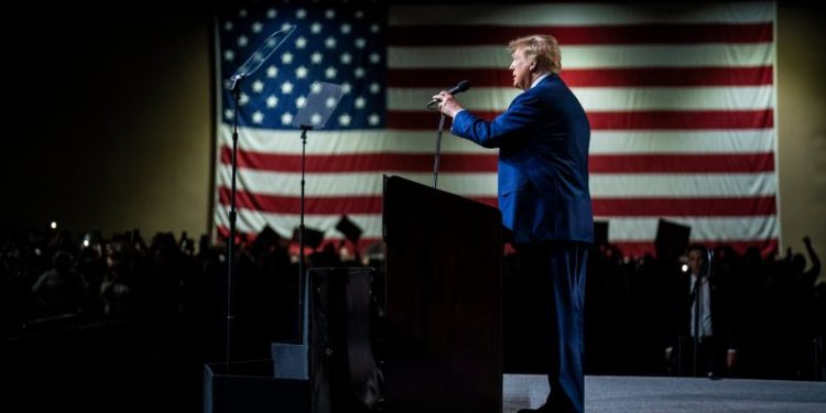 Trump claims he peacefully surrendered power, ignoring Jan. 6 attack