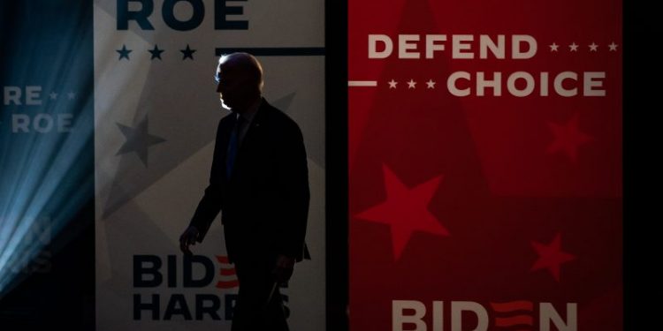 At Va. rally, Biden and Harris blast Trump for antiabortion push