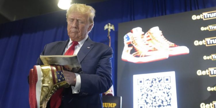 Trump, facing multimillion-dollar fines, is now selling $399 shoes