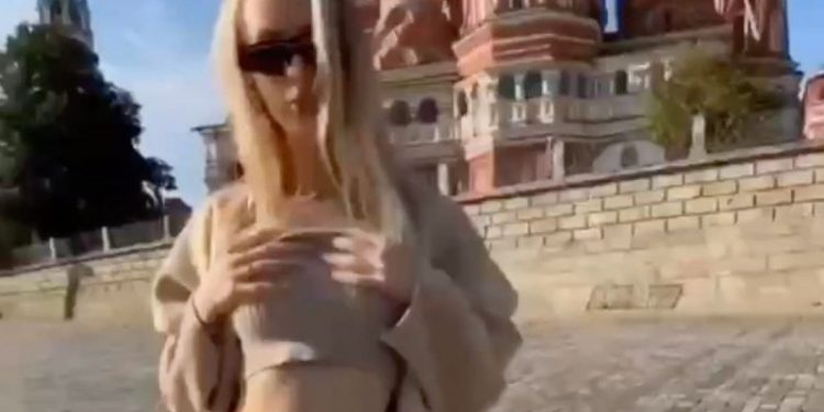 Russian government hunting Ukrainian OnlyFans model who posed topless in front of church