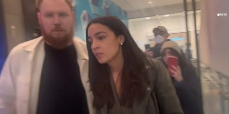 Pro-Palestinian protesters accost AOC outside movie theater, demand she call Israel-Hamas war a ‘genocide’