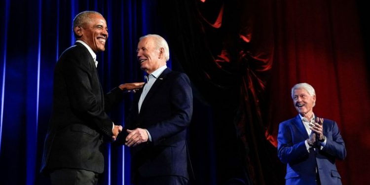Biden raises $25 million in ‘historic’ fundraiser with Obama, Clinton