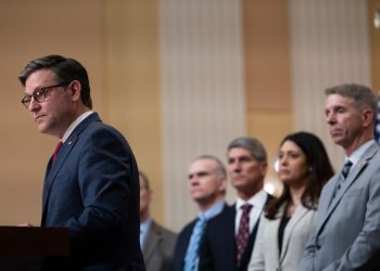 Mike Johnson is defending his decisions on funding. The hard right isn’t thrilled.