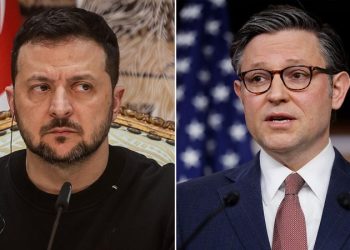 Speaker Johnson says House will move on Ukraine aid when Congress is back in DC