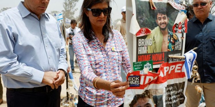 Nikki Haley criticized for writing ‘Finish Them!’ on artillery shell in Israel