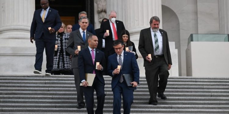 Democratic leadership vows to rescue Johnson as intrigue grows in Capitol