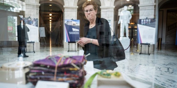 Tree of Life exhibit sparks talk of guns and hate in Senate rotunda
