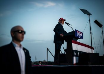 Trump reframes stump speech to include Harris as Democrats consider Biden’s future