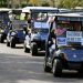 Hundreds of ‘Harris for President’ golf carts roll through Trump stronghold
