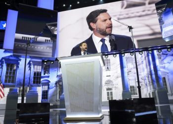 Vance focuses on hardscrabble roots, military service in RNC address