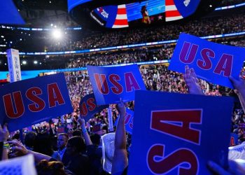 At convention, Democrats claim patriotism, American flag as their own