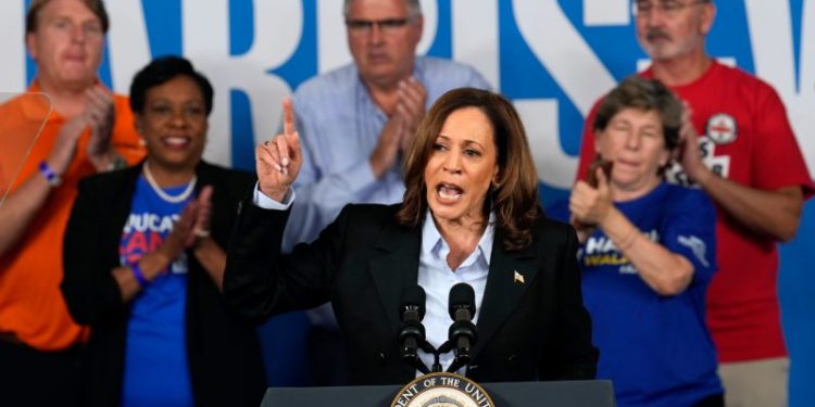 Harris makes pitch to union voters in ‘blue wall’ states