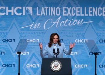 Harris urges Latino leaders to help mobilize key voting bloc
