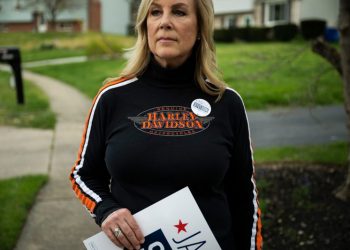 The candidate taking on an election denier — by focusing on other things