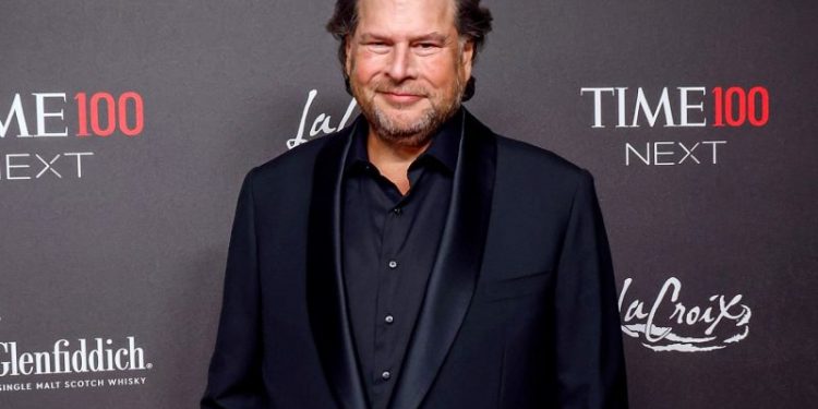 Marc Benioff is in talks to sell Time to Antenna Group