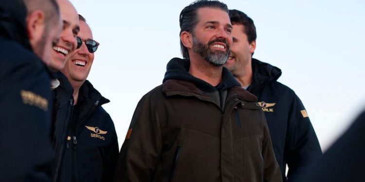 Donald Trump Jr arrives in Greenland as his father says Denmark ‘give it up’