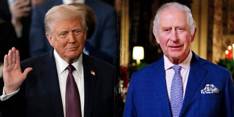 King Charles sends personal message of congratulations to Trump on swearing-in