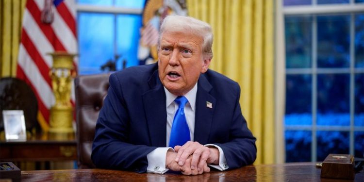 Trump downplays Canada’s liberal lean from Oval Office, calls border an ‘artificial line’