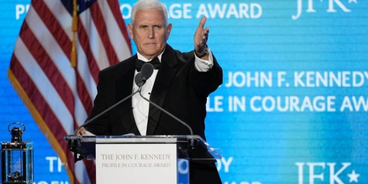 Former Vice President Mike Pence honored by Kennedy family in receiving the JFK ‘Profile in Courage Award’